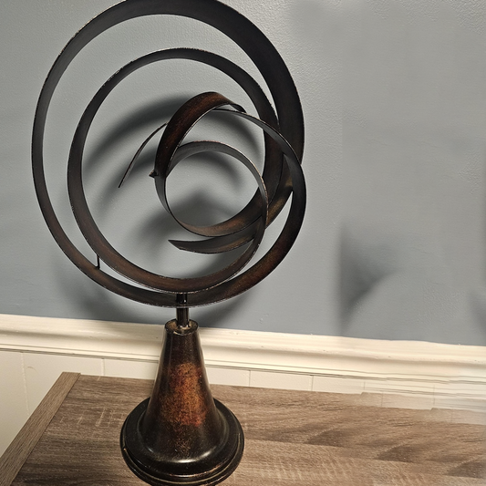 Modern Metal Abstract Spiral Sculpture