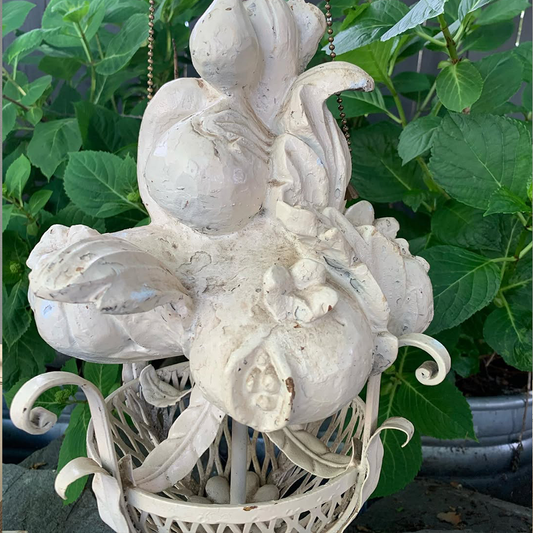 Plaster Fruit Basket Accent Lamp