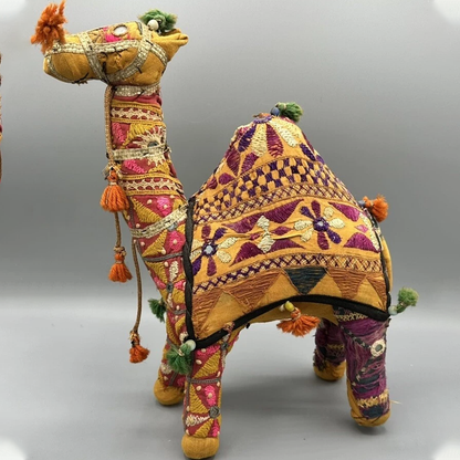Vintage Textile Art Camel Decoration