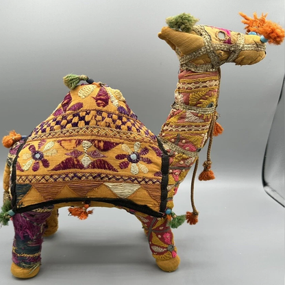 Vintage Textile Art Camel Decoration